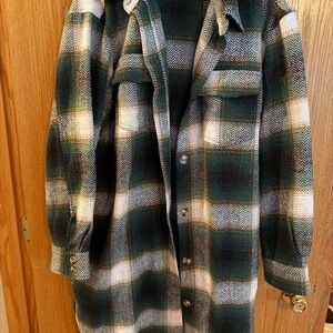 Sweet Love Herringbone Jacket in Green and White